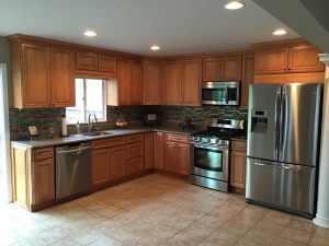 Wood Kitchen Cabinet Refinishing Project Before